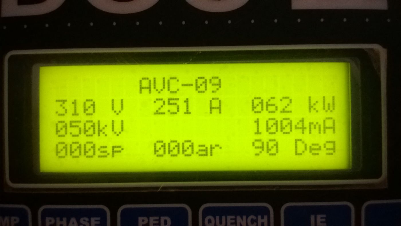ESP control panel with controller display and metering after retrofit