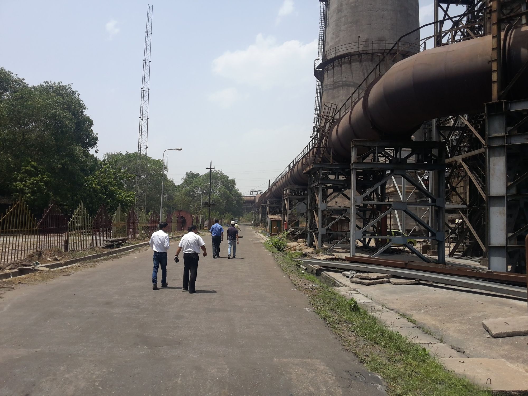 Process plant stack and gas ducting at a cement works