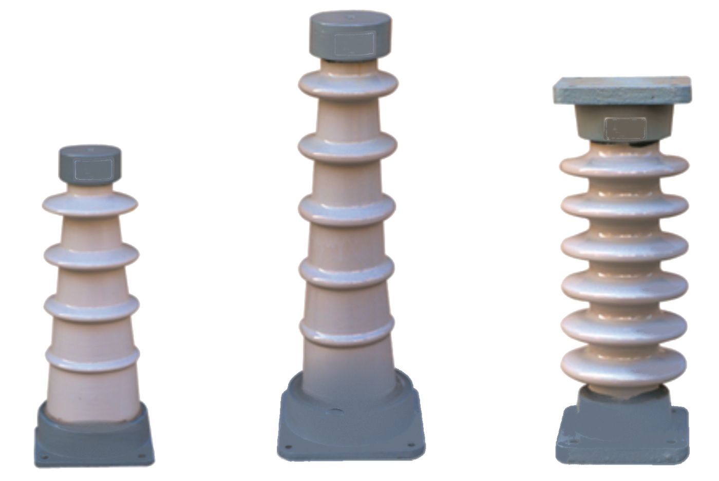 ESP post insulators — ceramic shed bodies with metal end fittings